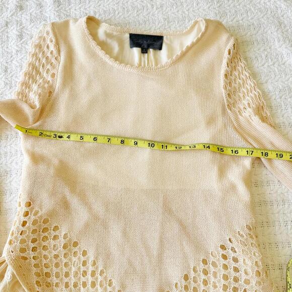 Anthropologie Sunday In Brooklyn Fiona Sweater Top Cream Size S - Picture 7 of 9